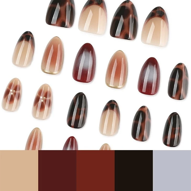 Tortoiseshell Almond Glossy Press On Nails best